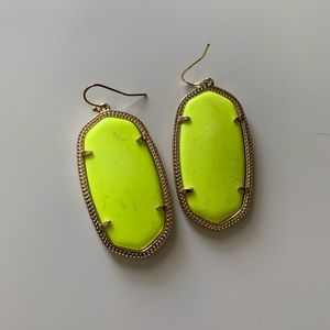 Kendra Scott Neon Yellow Elle Earrings